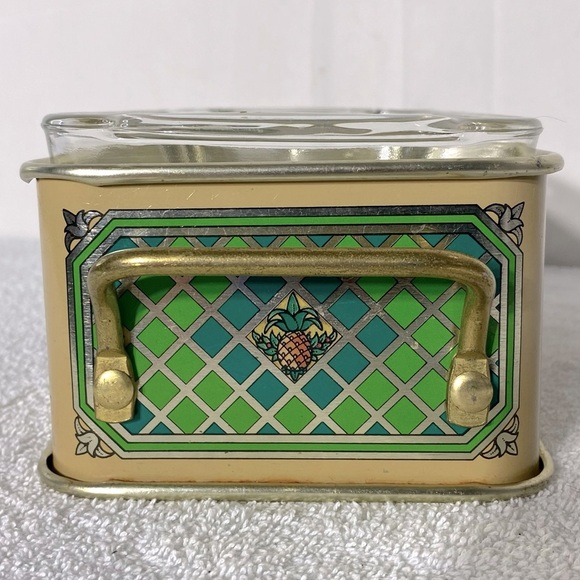 Vintage 80’s Teleflora Metal Serving Stand/Holder W 
Pyrex 1.5q Glass Loaf Pan - Picture 7 of 16